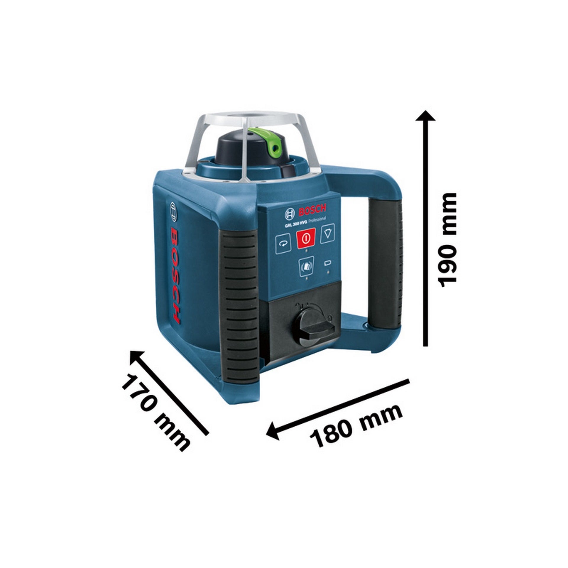 Bosch Rotationslaser GRL 300 HVG + LR 1 G, Batterien: 1 x 9V + 2 x 1,2V HR20 in L-BOXX #0601061704