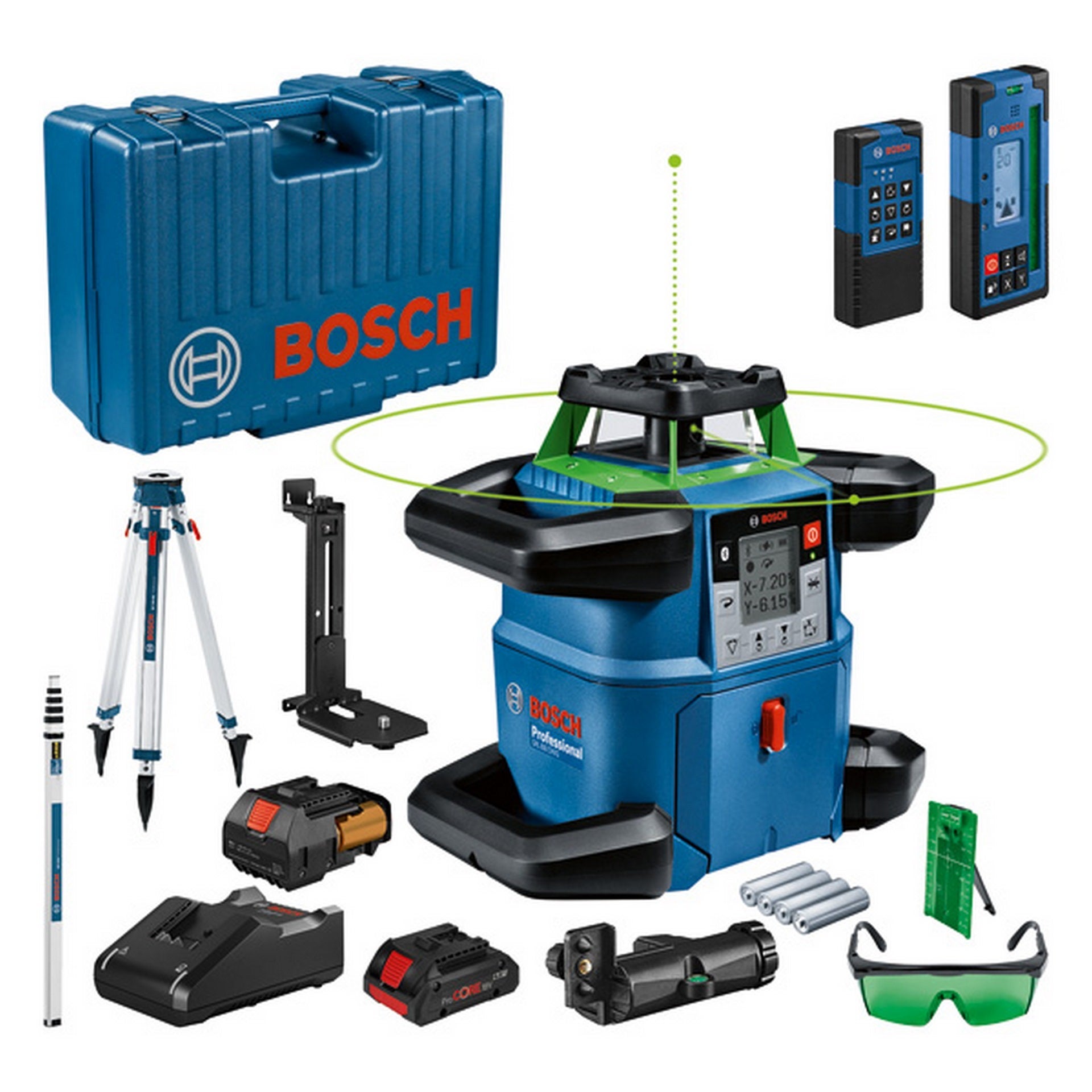 Bosch Rotationslaser GRL 650 CHVG mit Messstab GR 500 Professional #06159940PR