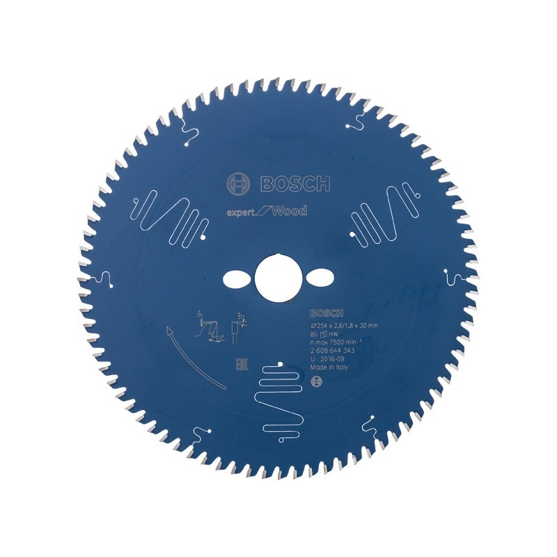 Bosch EXPERT Wood Kreissägeblatt, 254x2,6/1,8x30 mm, Z80 #2608644343