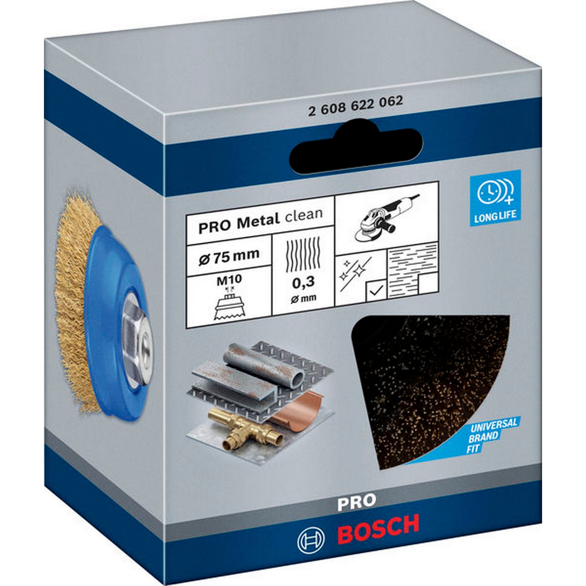 Bosch PRO Metal clean Topfbürste, 75 x 0,3 mm, Gewinde #2608622062