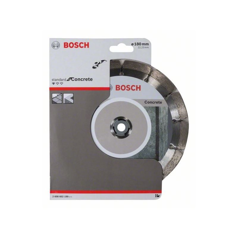 Bosch Diamanttrennscheibe Standard for Concrete, 180 x 22,23 x 2 x 10 mm, 1er-Pack #2608602199