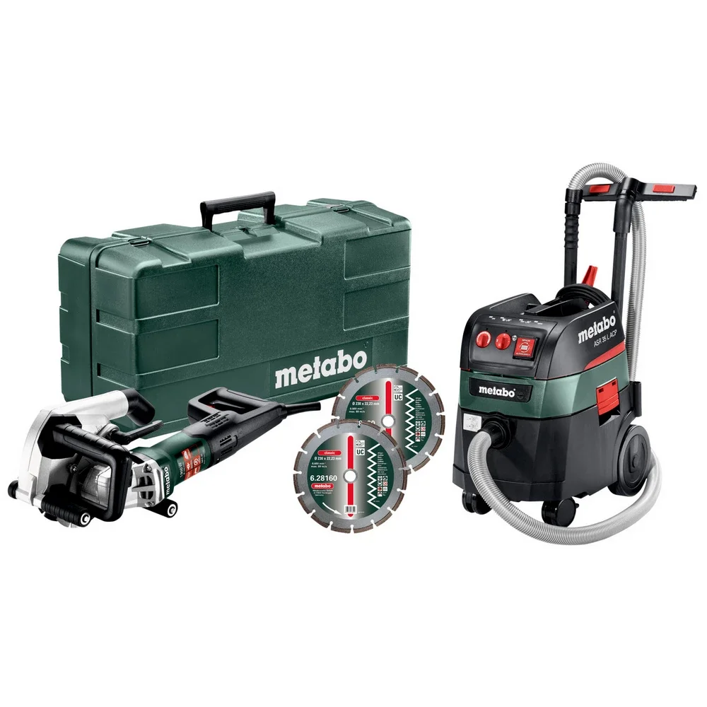 Metabo Mauernutfräse MFE 40 + Allessauger ASR 35 L ACP Set #691058000 + 2 Diamant-Trennscheiben Clas