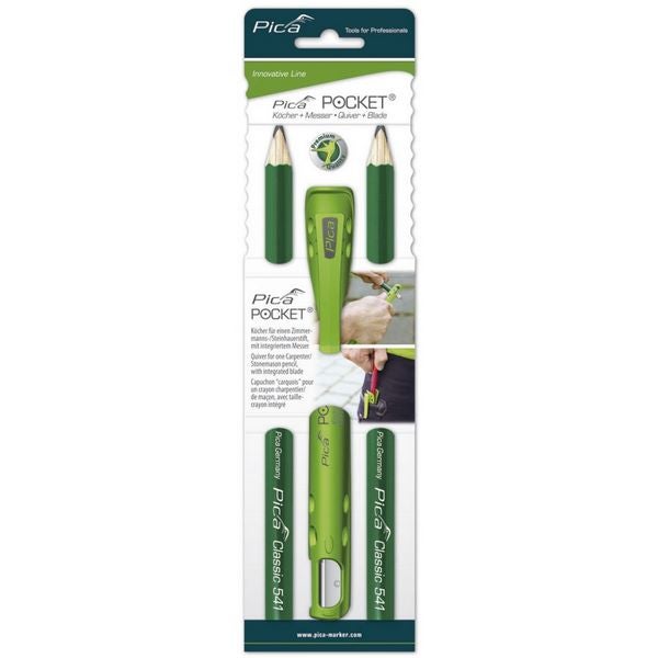 Pica Pocket mit 1 Stk. Steinhauerstiften 24cm in Blister Packung #505/02