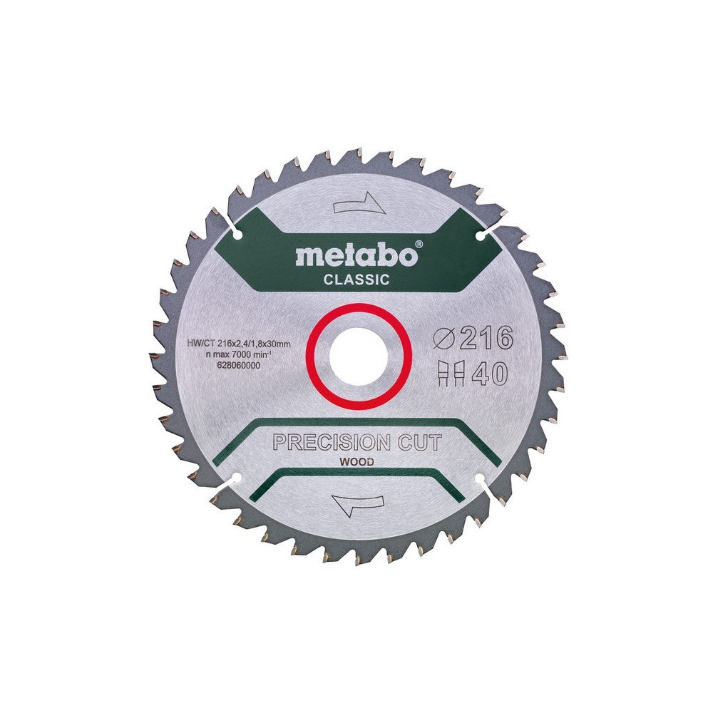Metabo PrecisionCutClassic 216x30, 40 WZ 5°neg