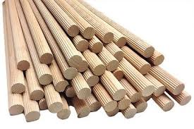 Holz Riffelstab | Holzart: Buche | Format: 16 x 1000 mm | 1VPE = 50 Stk.