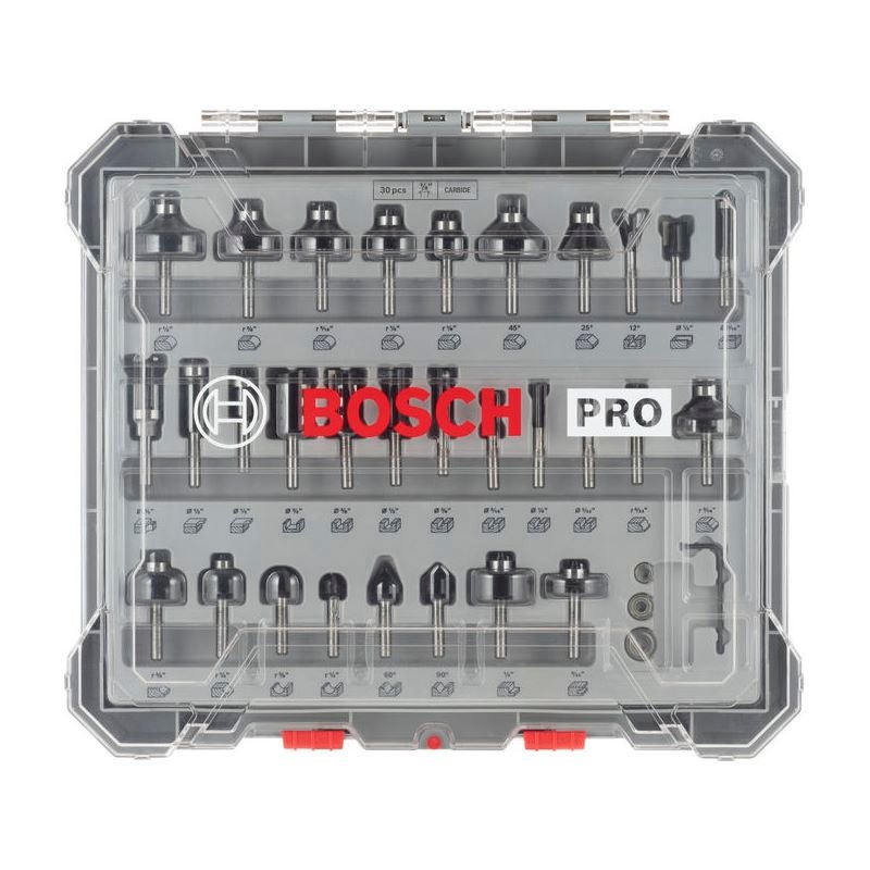 Bosch \"PRO Fräser Set, 1/4\"\" Schaft, 30-tlg\" #2607017476
