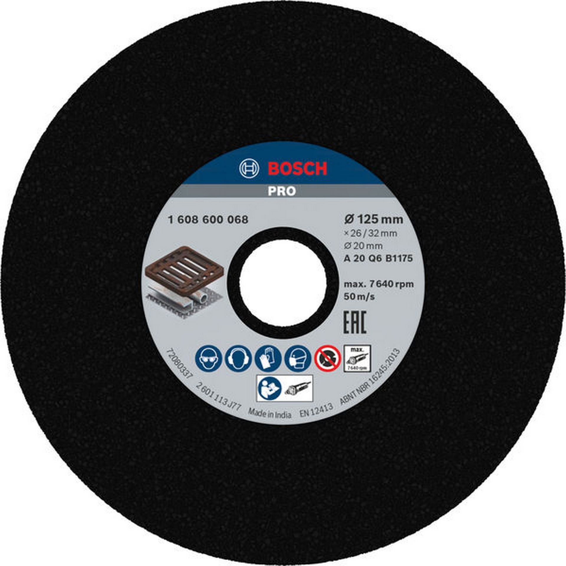 Bosch PRO Metal Schleifscheibe, 125 x 26 x 20 mm, K20 #1608600068