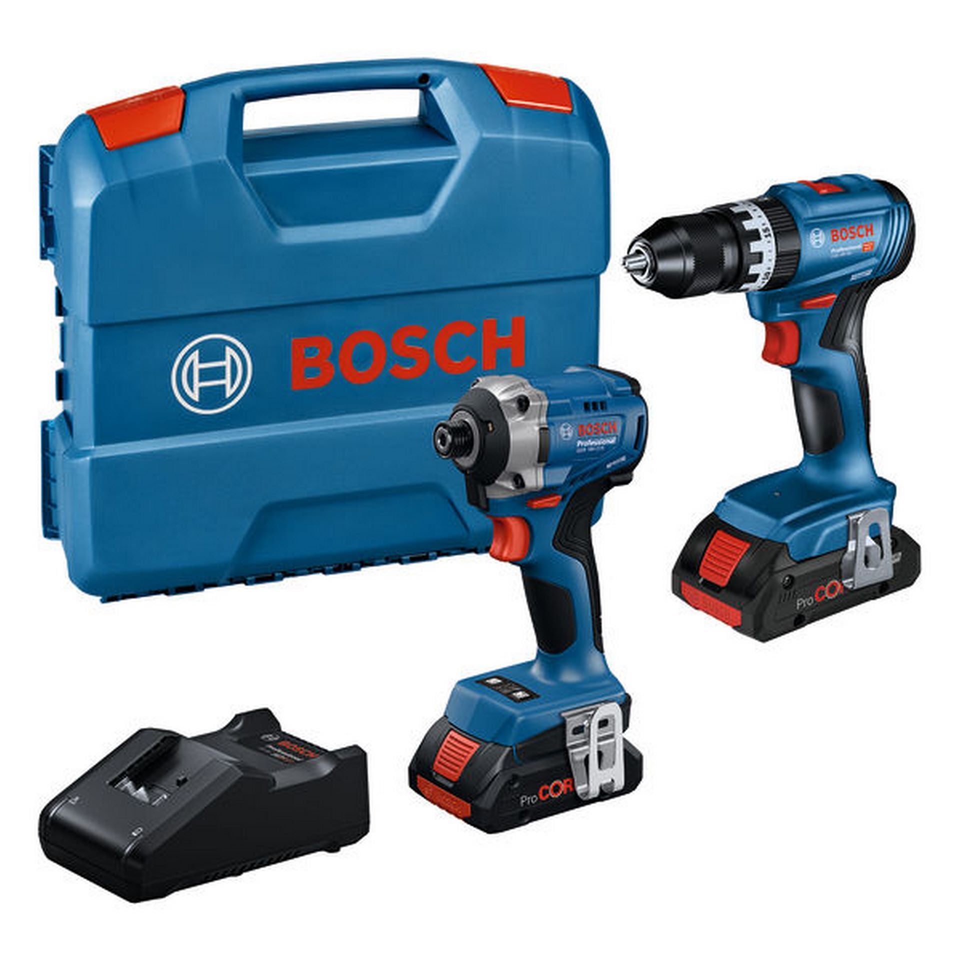 Bosch Combo Kit 18V-Set mit 2 Werkzeugen: GSB + GDR + 2 x Akku in L-Case #0615A50069
