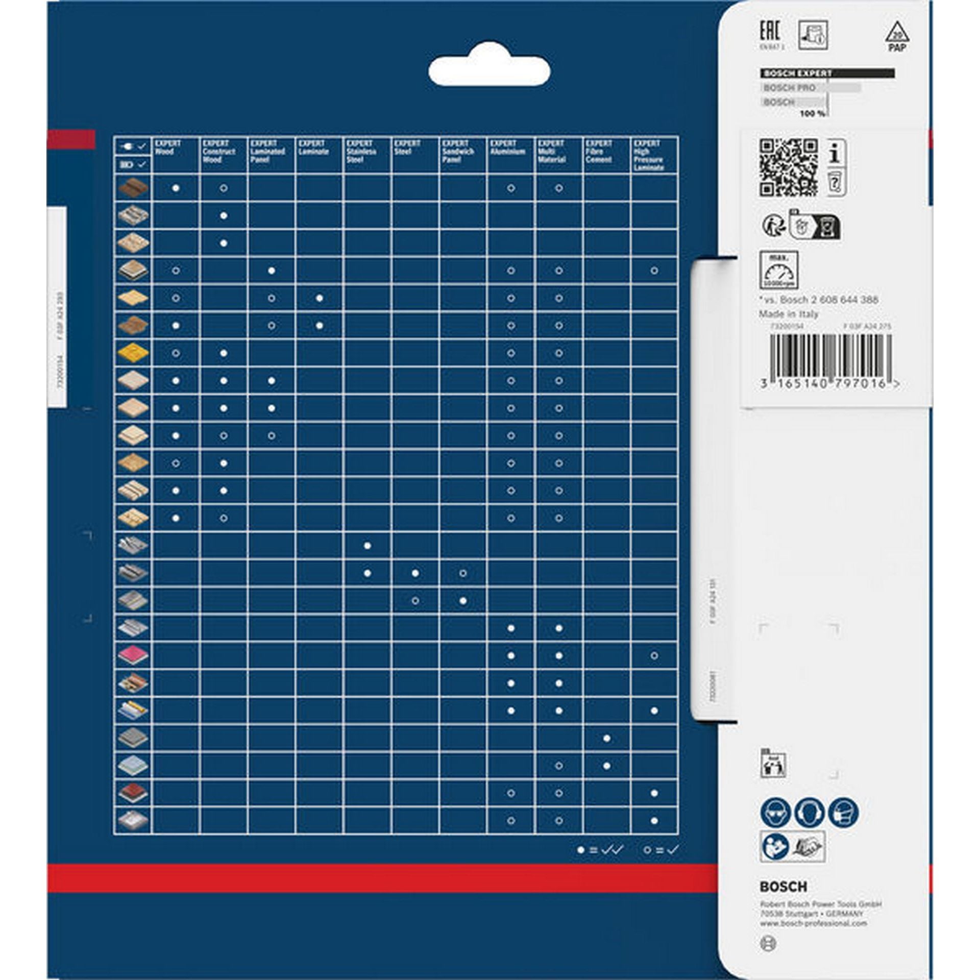 Bosch EXPERT High Pressure Laminate Kreissägeblatt, 190x2,6/1,6x30 mm, Z56 #2608644135