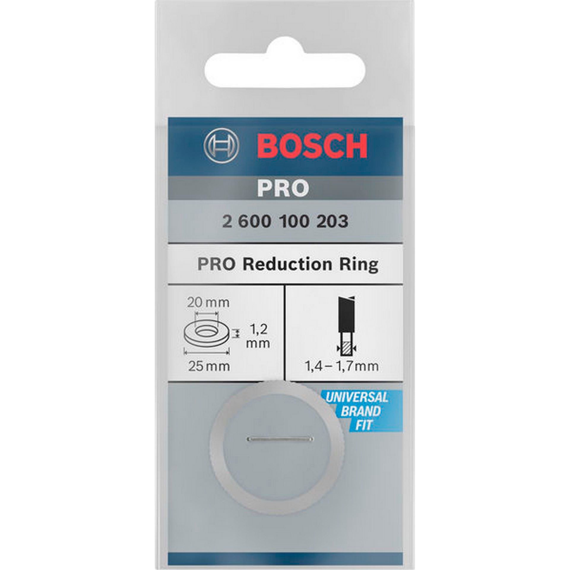 Bosch Reduzierring für PRO Kreissägeblatt, 25 x 1,2 x 20 mm #2600100203