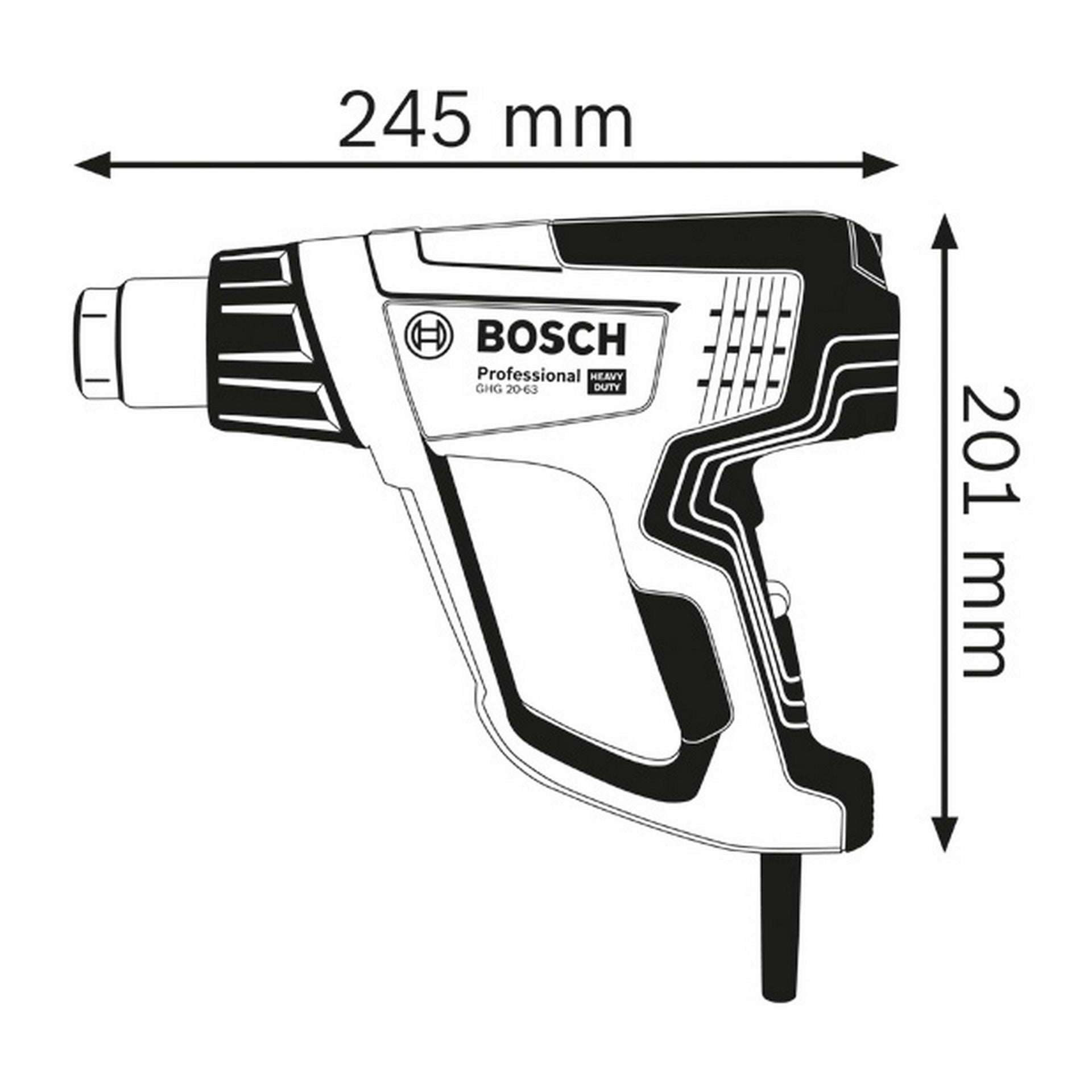 Bosch Heißluftgebläse GHG 20-63 #06012A6200