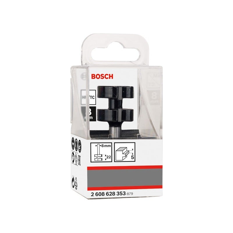 Bosch PRO T-Nut Federfräser, B 8 mm, D 25 mm, L 5 mm, S 8 mm #2608628353