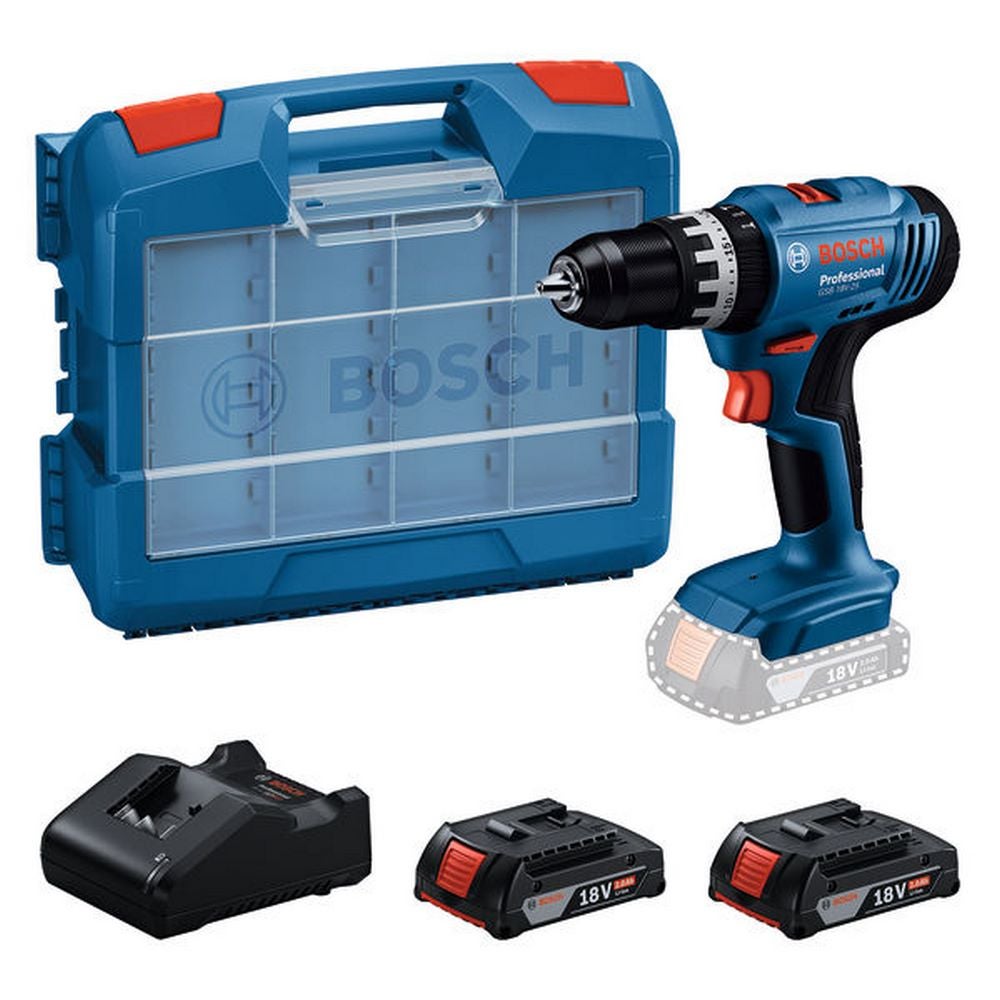 Bosch Akku-Schlagbohrschrauber GSB 18V-25, 2 x Akku GBA 18V 2.0Ah #06019K9304