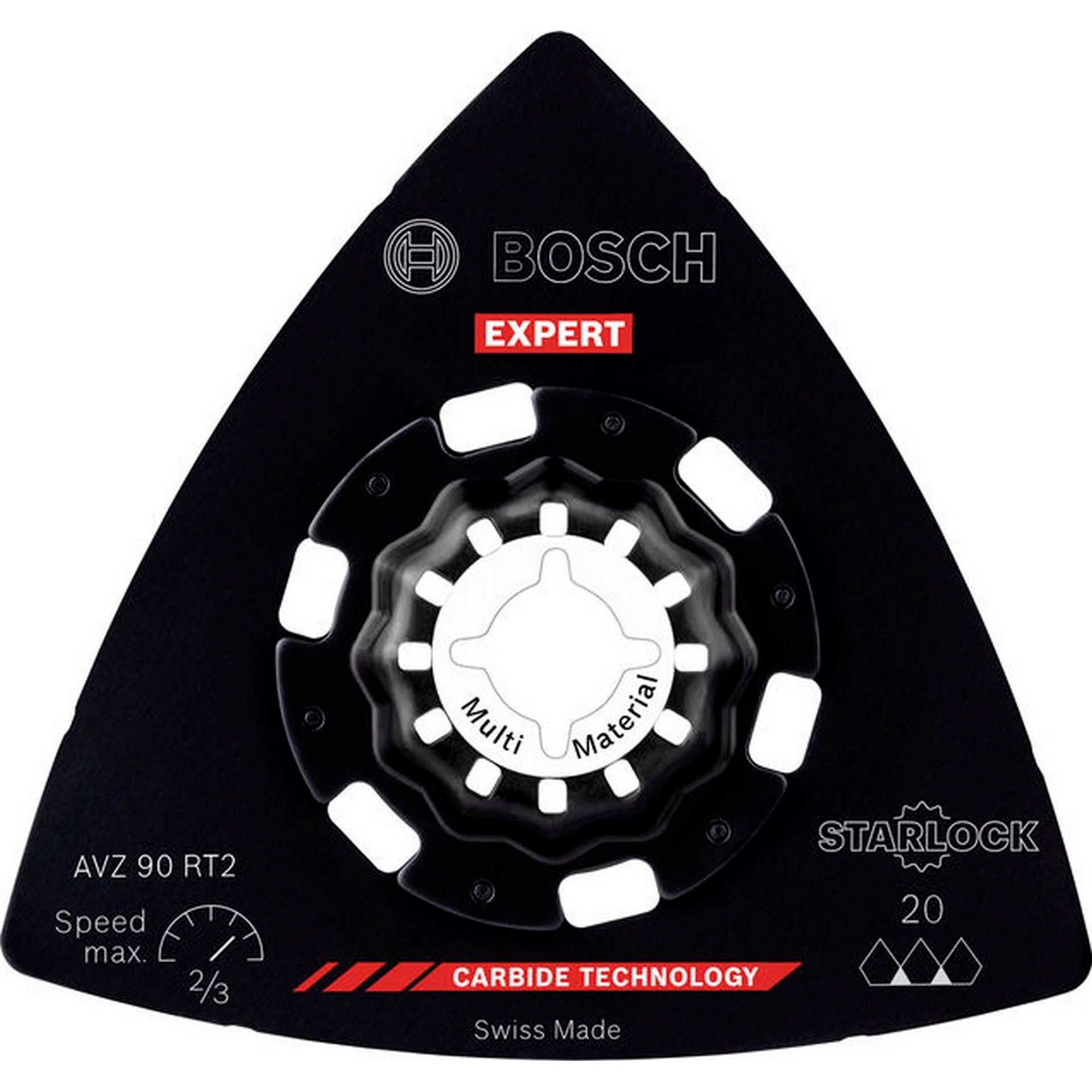 Bosch EXPERT AVZ 90 RT2 Schleifplatte für Multifunktionswerkzeuge, 90 mm, 10-tlg. #2608900046