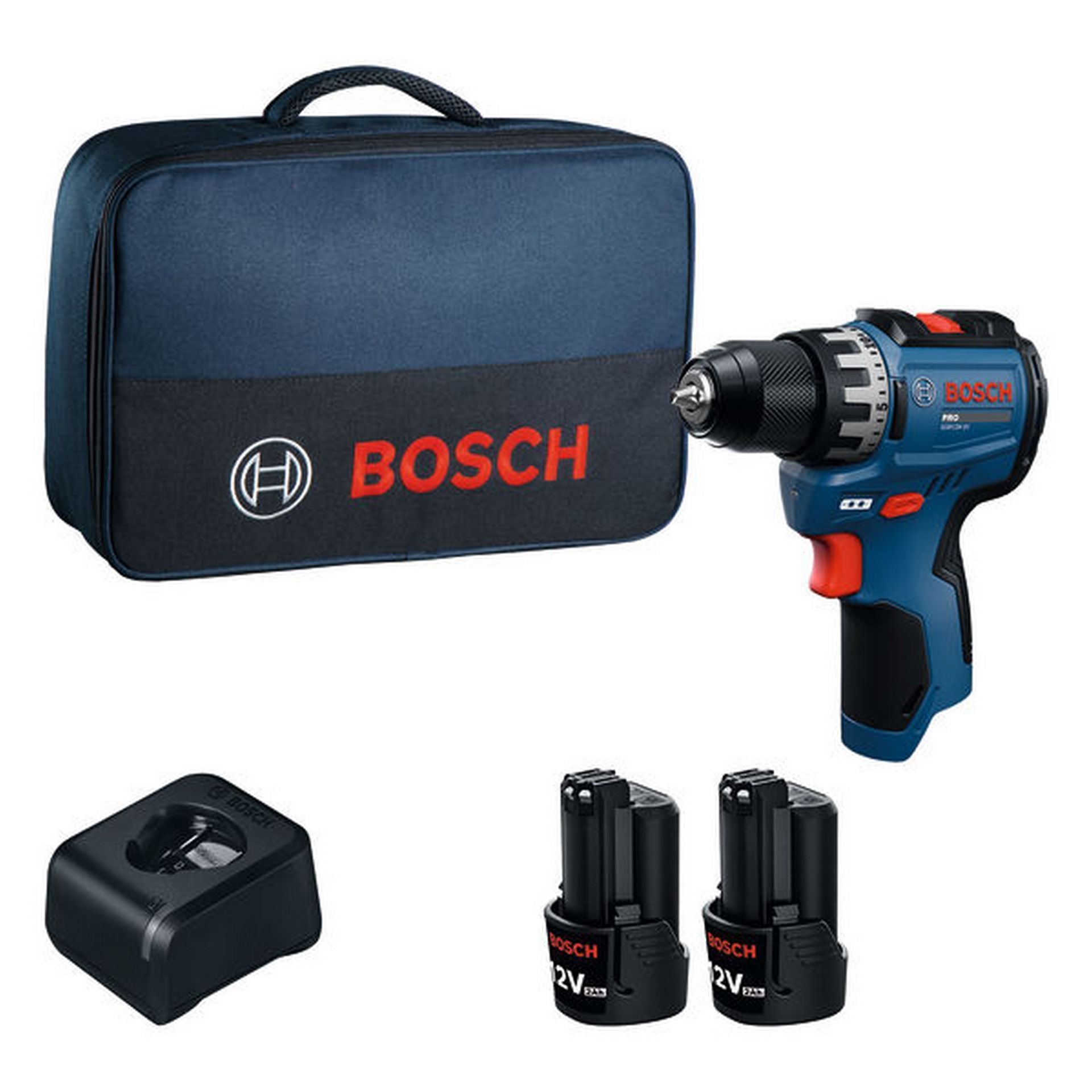 Bosch Akku-Bohrschrauber GSR12V-31, 2x Akku GBA12V-20 in Werkzeugtasche #06019S6002