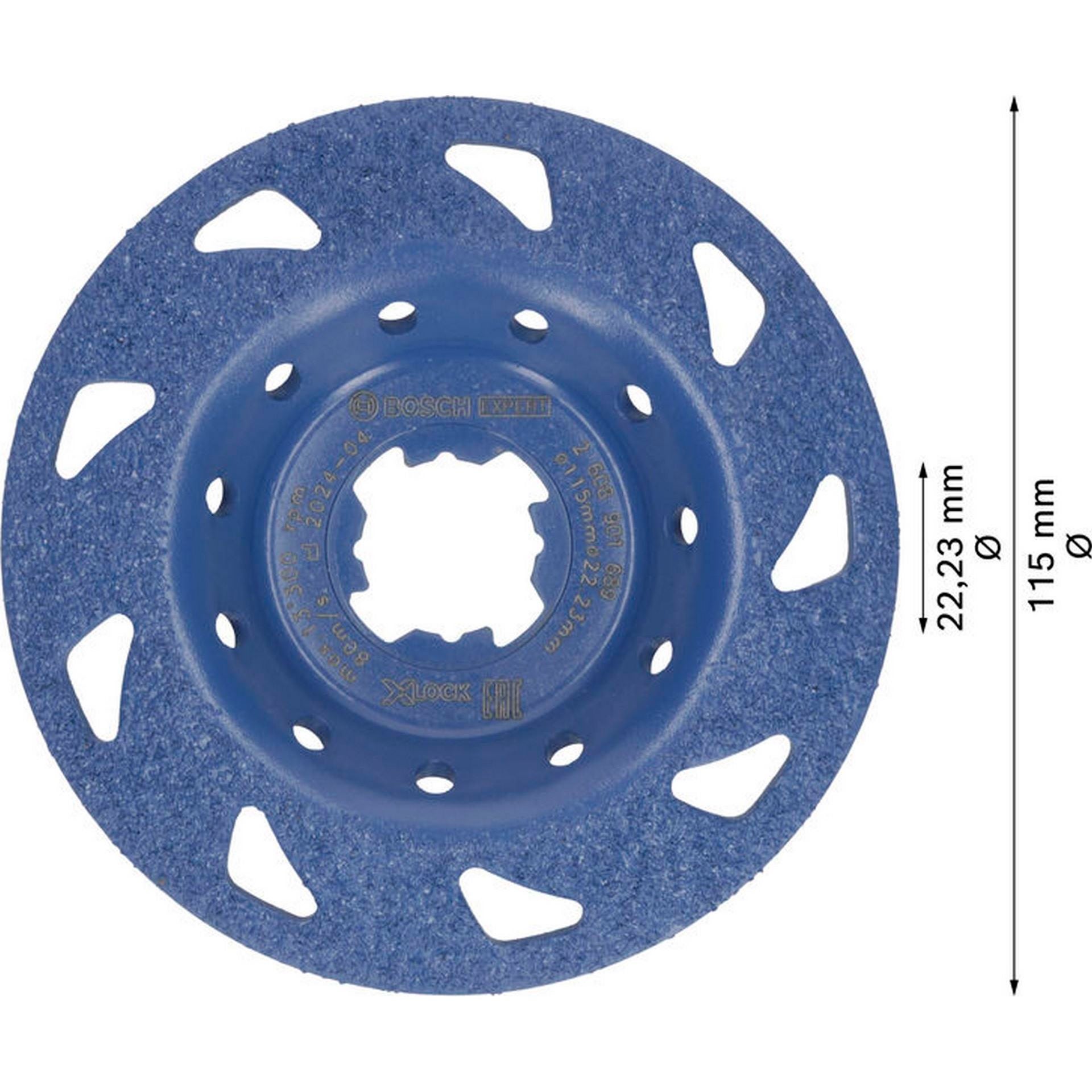 Bosch EXPERT Multi Material Carbide-Topfscheibe fein, schräg, X-LOCK, 115 mm, 22,23 mm #2608901689