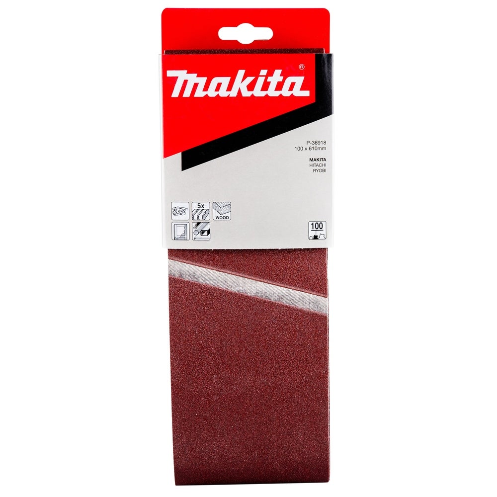 Makita Schleifband 100 x 610 mm/K100/5 Stk. #P-36918