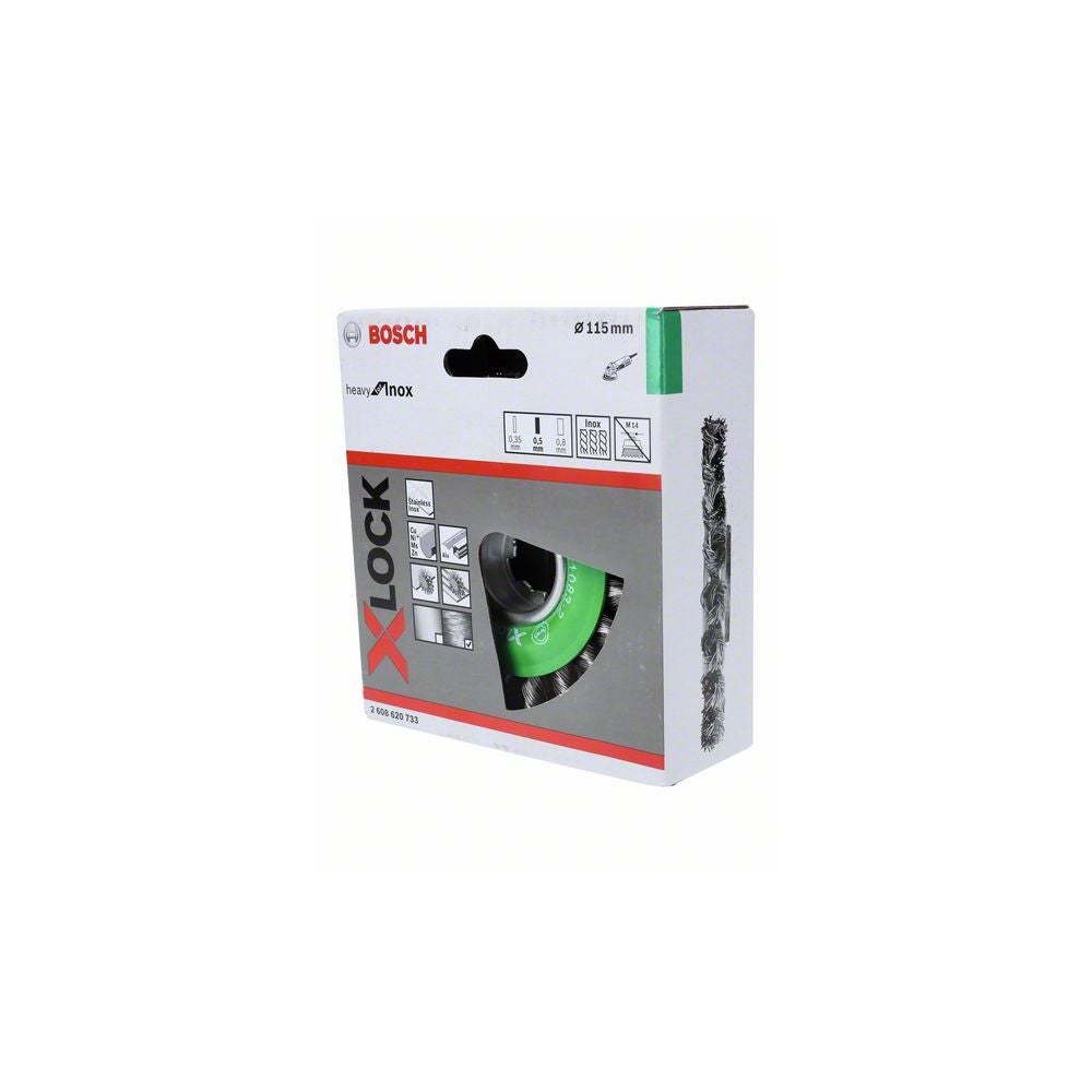 Bosch PRO Stainless Steel heavy X-Lock Scheibenbürste, 115 x 0,5 mm #2608620733