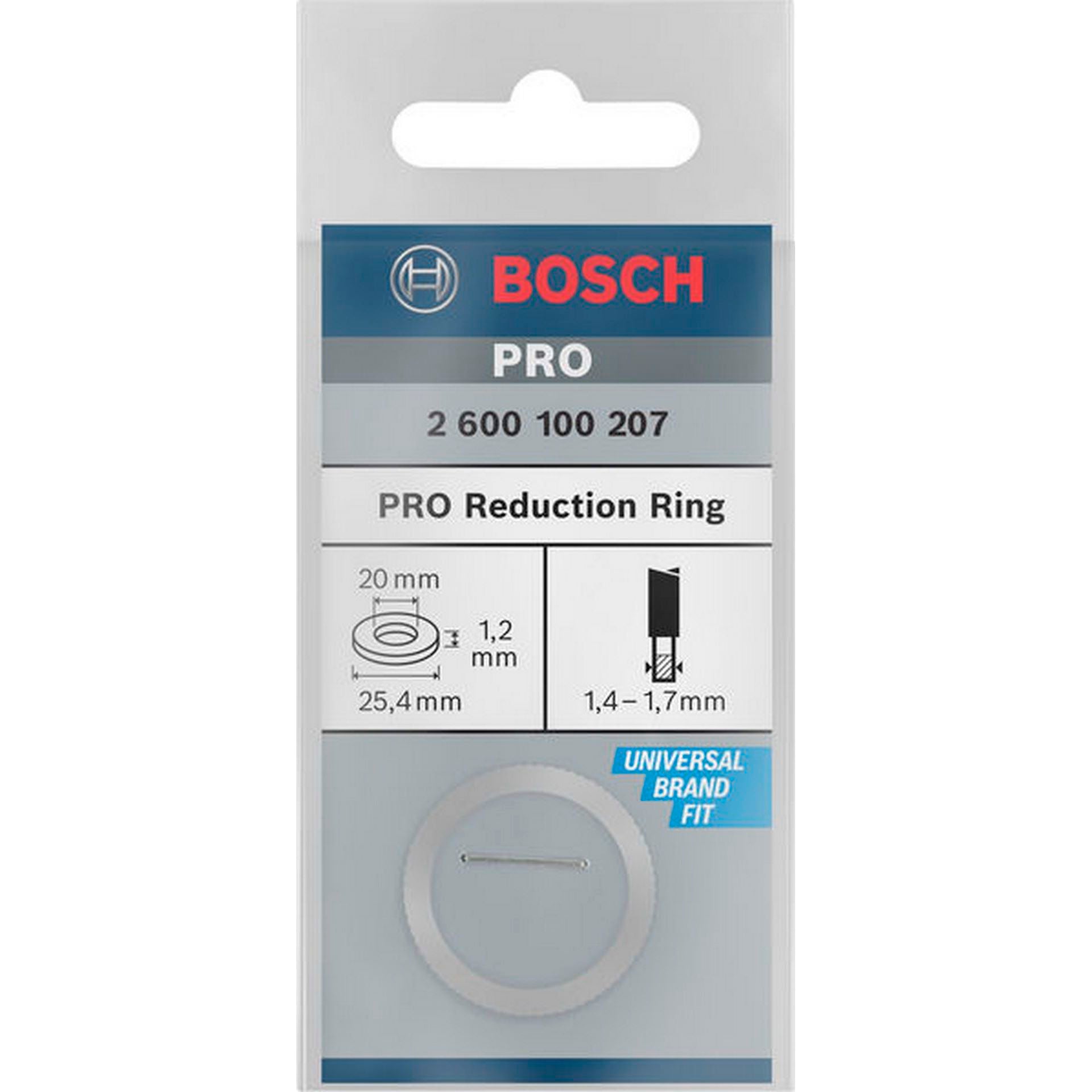 Bosch Reduzierring für PRO Kreissägeblatt, 25.4 x 1,2 x 20 mm #2600100207