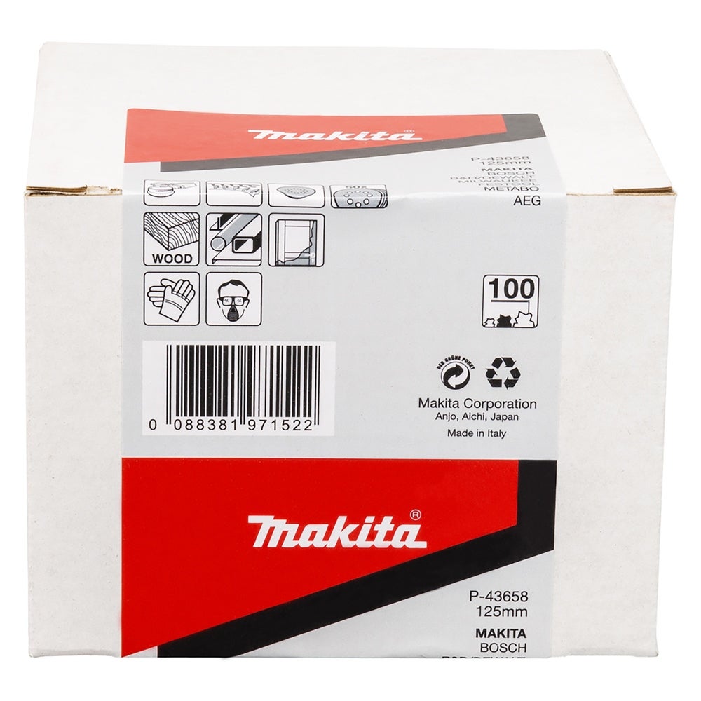 Makita Schleifpapier/Ø 125 mm/K100/50 Stk. #P-43658