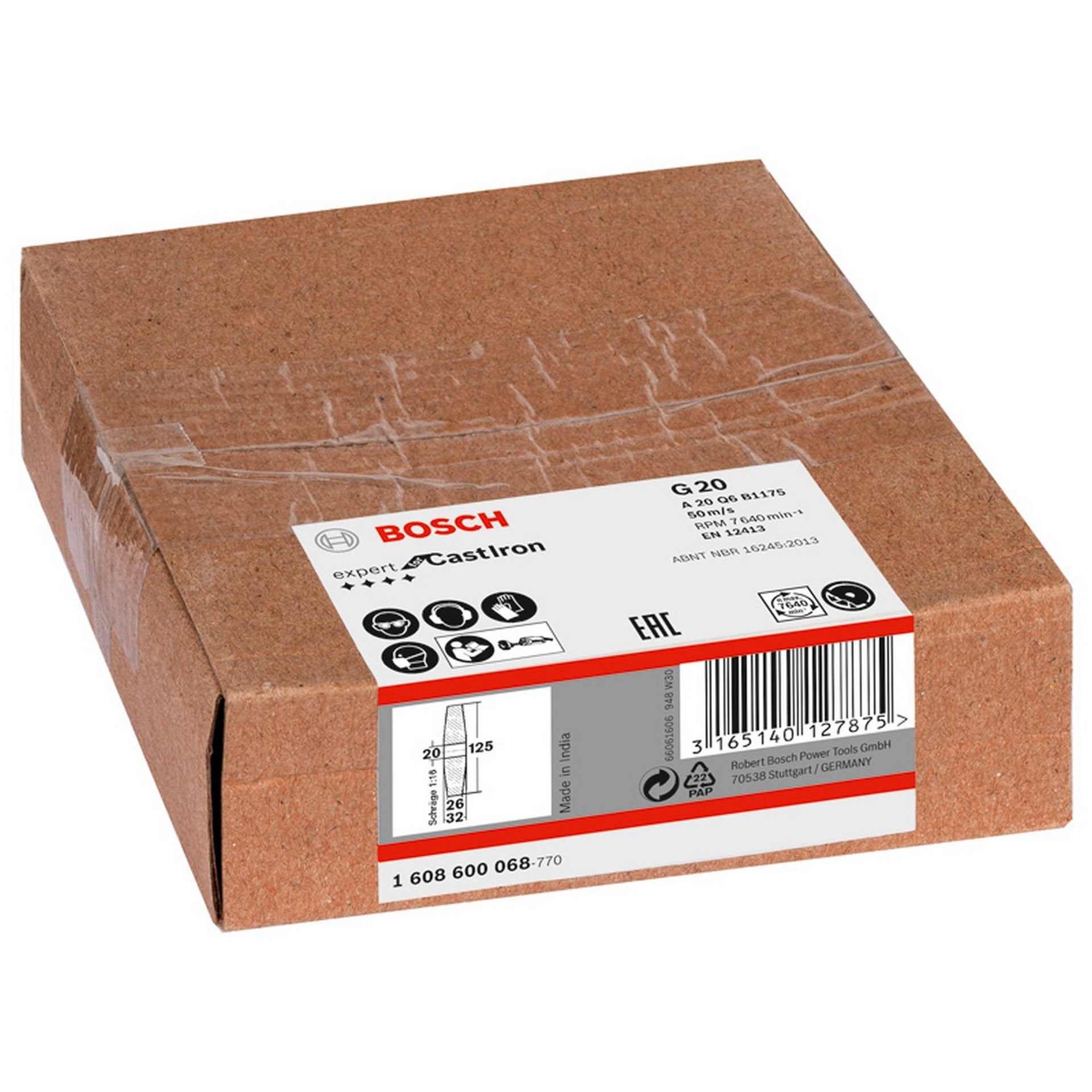 Bosch PRO Metal Schleifscheibe, 125 x 26 x 20 mm, K20 #1608600068