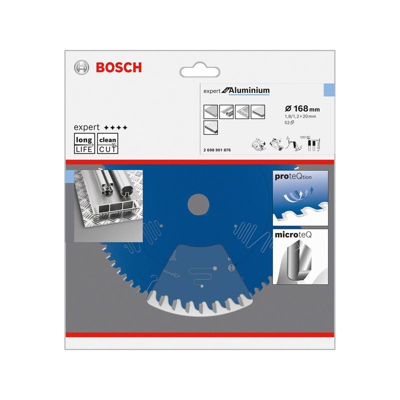 Bosch EXPERT Aluminium Kreissägeblatt, 168x1,8/1,2x20 mm, Z52 #2608901876