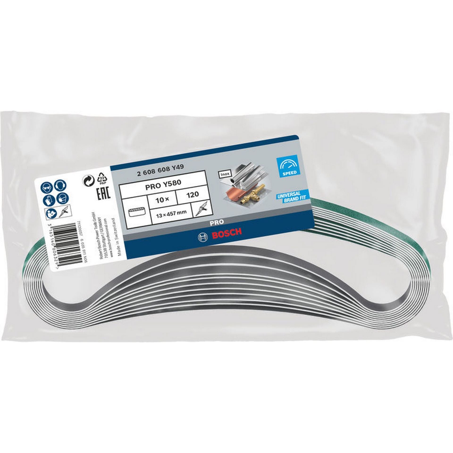 Bosch PRO Y580 Schleifband, 13 x 457 mm, 120, 10-tlg. #2608608Y49