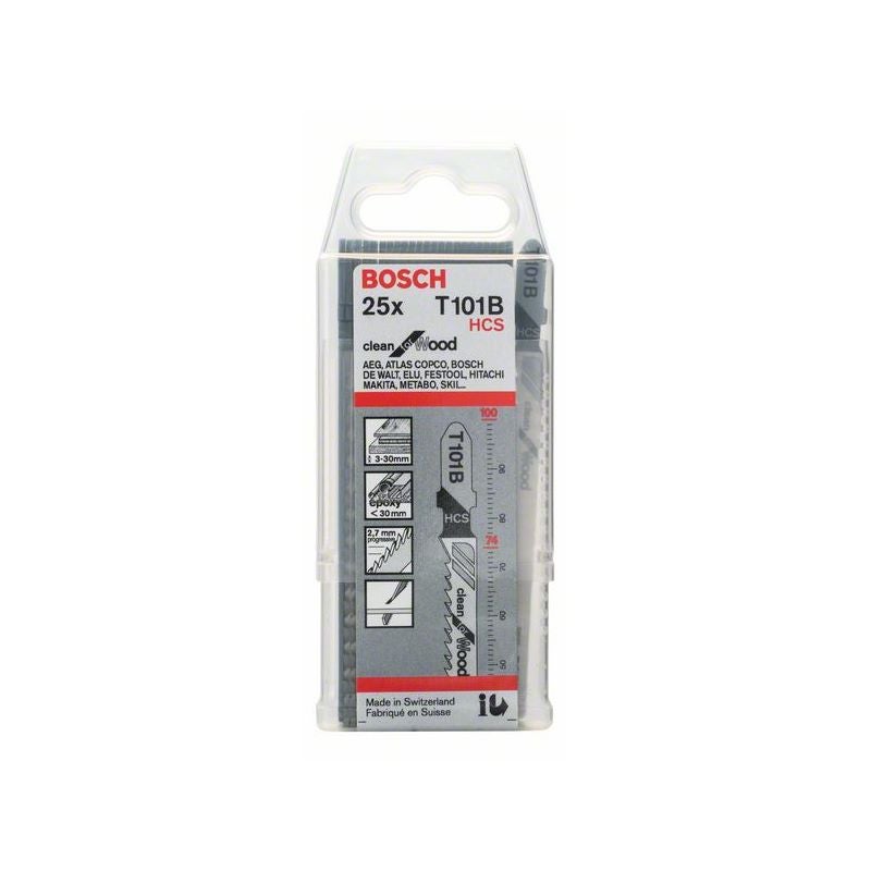 Bosch Stichsägeblatt T 101 B Clean for Wood, 25er-Pack #2608633622