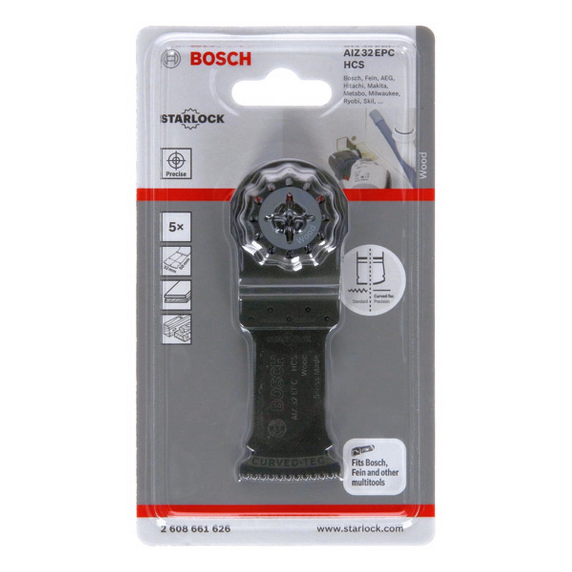 Bosch HCS Tauchsägeblatt AIZ 32 EPC Wood, 50 x 32 mm, 5er-Pack #2608661626