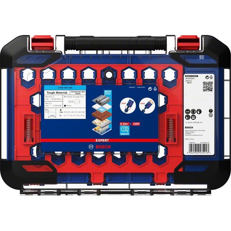 Bosch EXPERT Multi Material Lochsägen-Set, 22/25/35/51/60/68 mm, 9-tlg. #2608900445