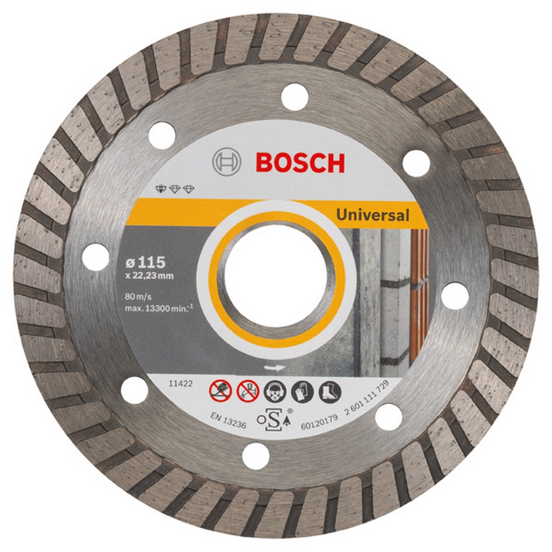 Bosch PRO Multi Material Turbo Diamanttrennscheibe, 115 × 22,23 × 10 mm #2608602393