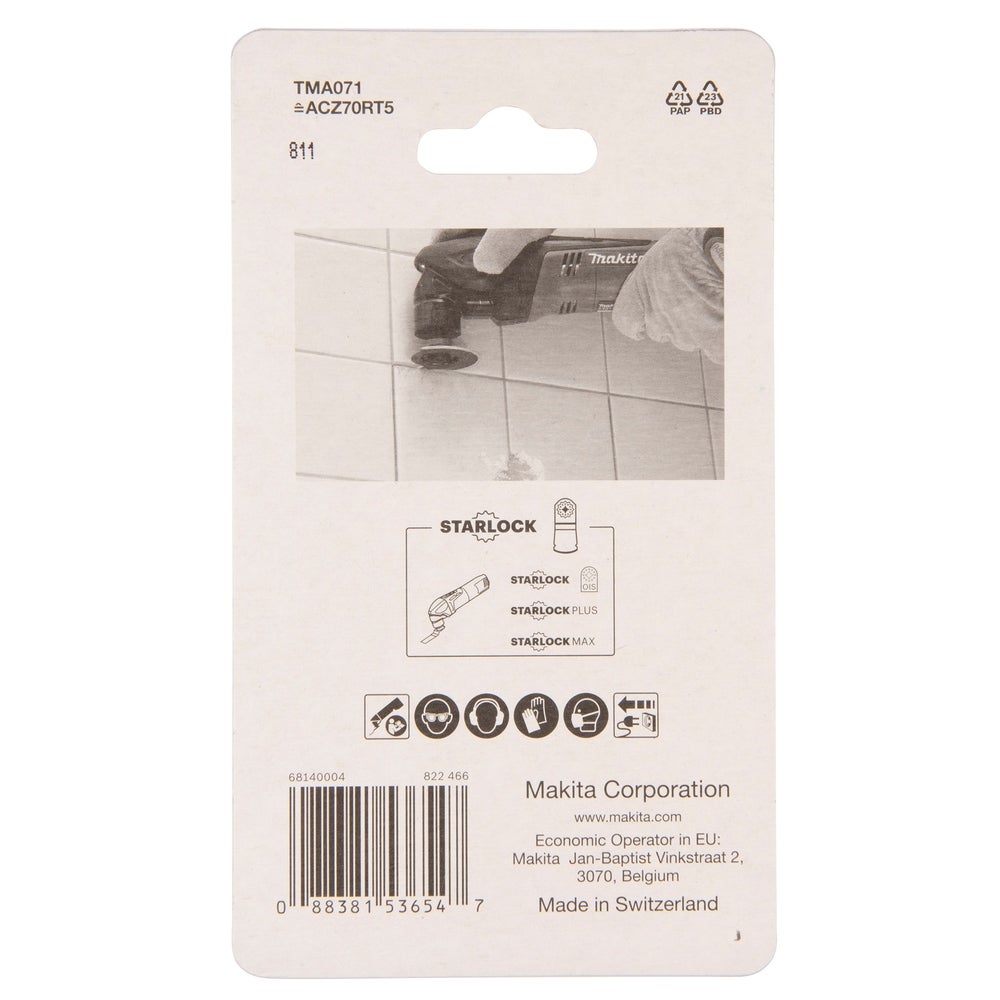Makita Eintauch und Segmentsägeblatt HM/RIFF, 65 mm, TMA071 #B-65040