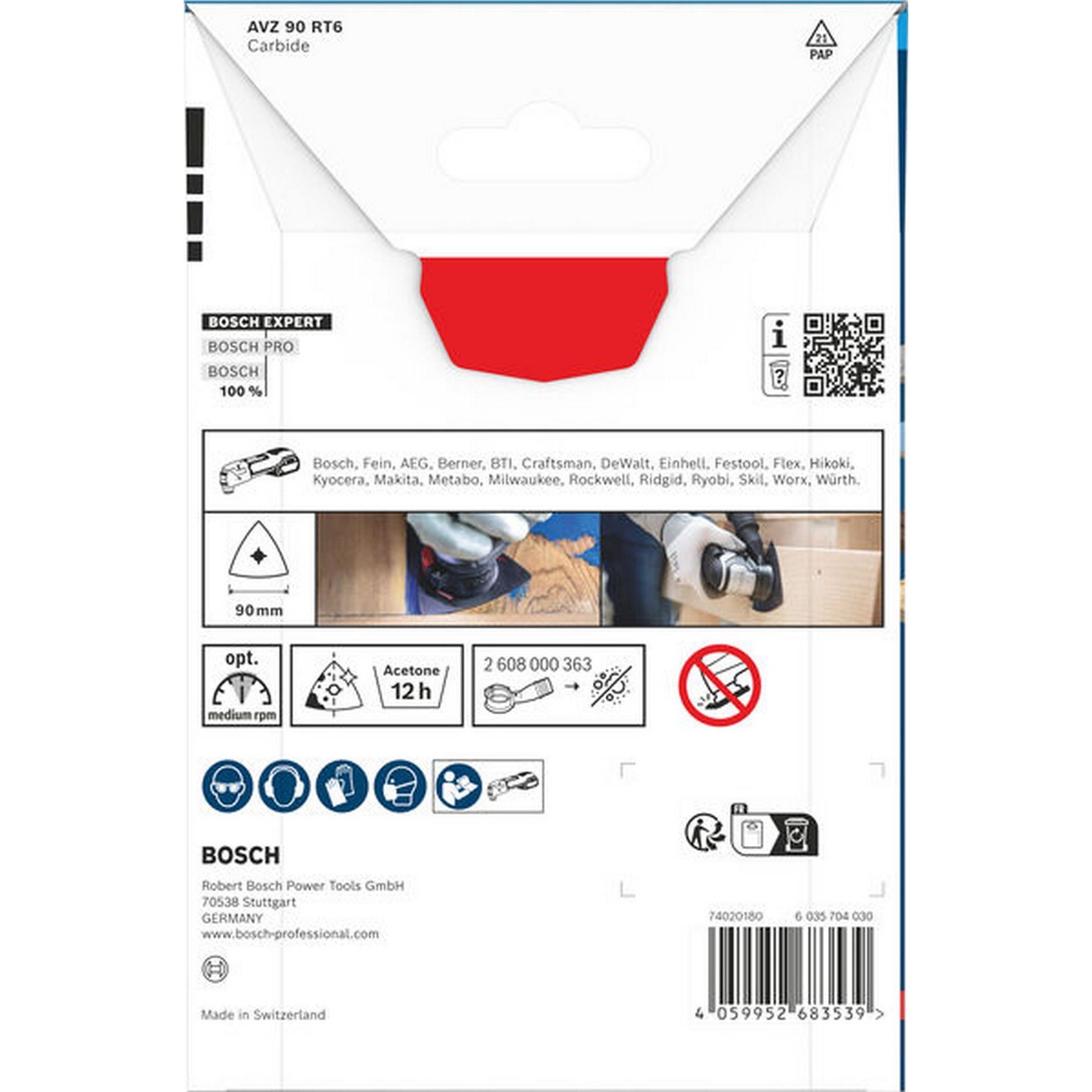 Bosch EXPERT AVZ 90 RT6 Schleifplatte, 90 mm #2608902064