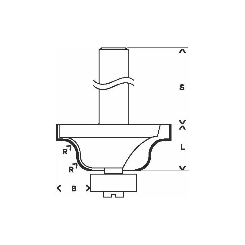 Bosch PRO Profilfräser Römisch, R 4 mm, S 8 mm #2608628394