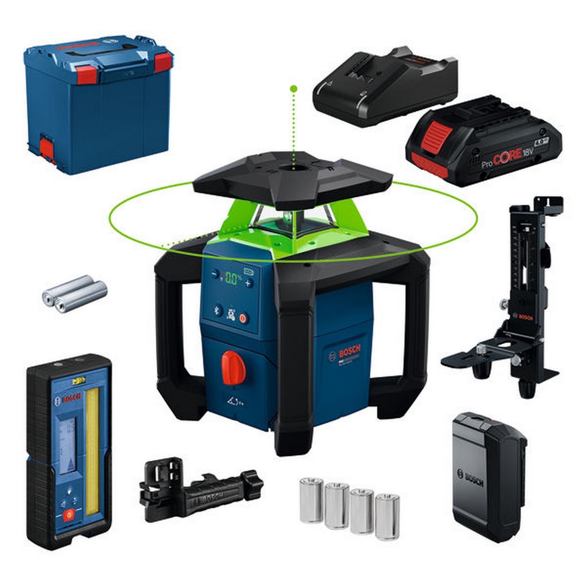 Bosch Rotationslaser GRL18V-4-34CVG, 1 x Akku ProCORE18V 4.0Ah in L-BOXX #0601061H02