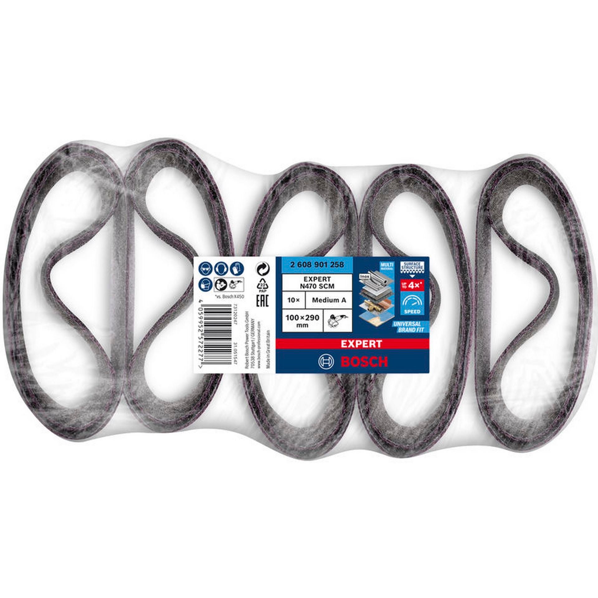 Bosch EXPERT N470 Schleifband,100x290mm, medium, 10-tg. #2608901258