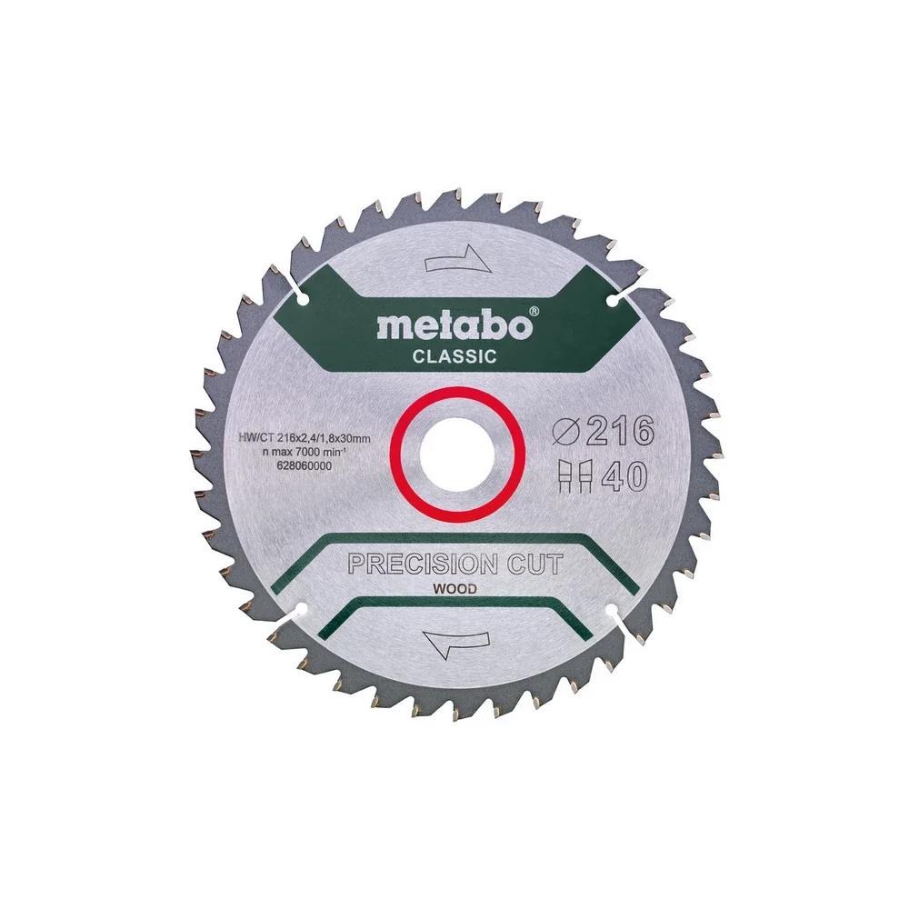 Metabo PrecisionCutClassic 216x30, 40 WZ 5°neg