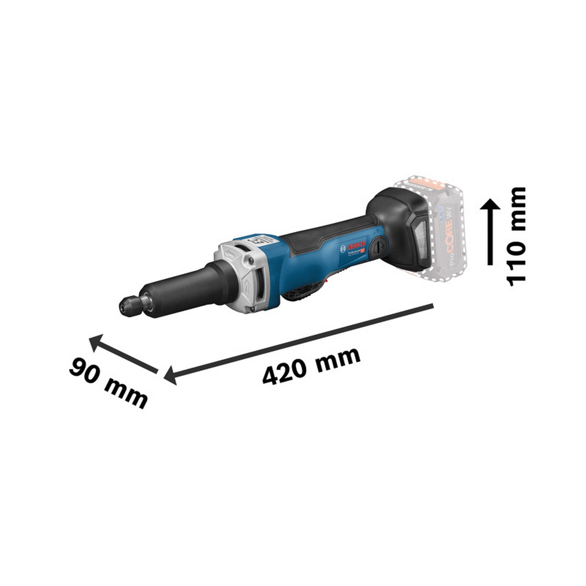Bosch Akku-Geradschleifer GGS 18V-23 PLC #0601229200