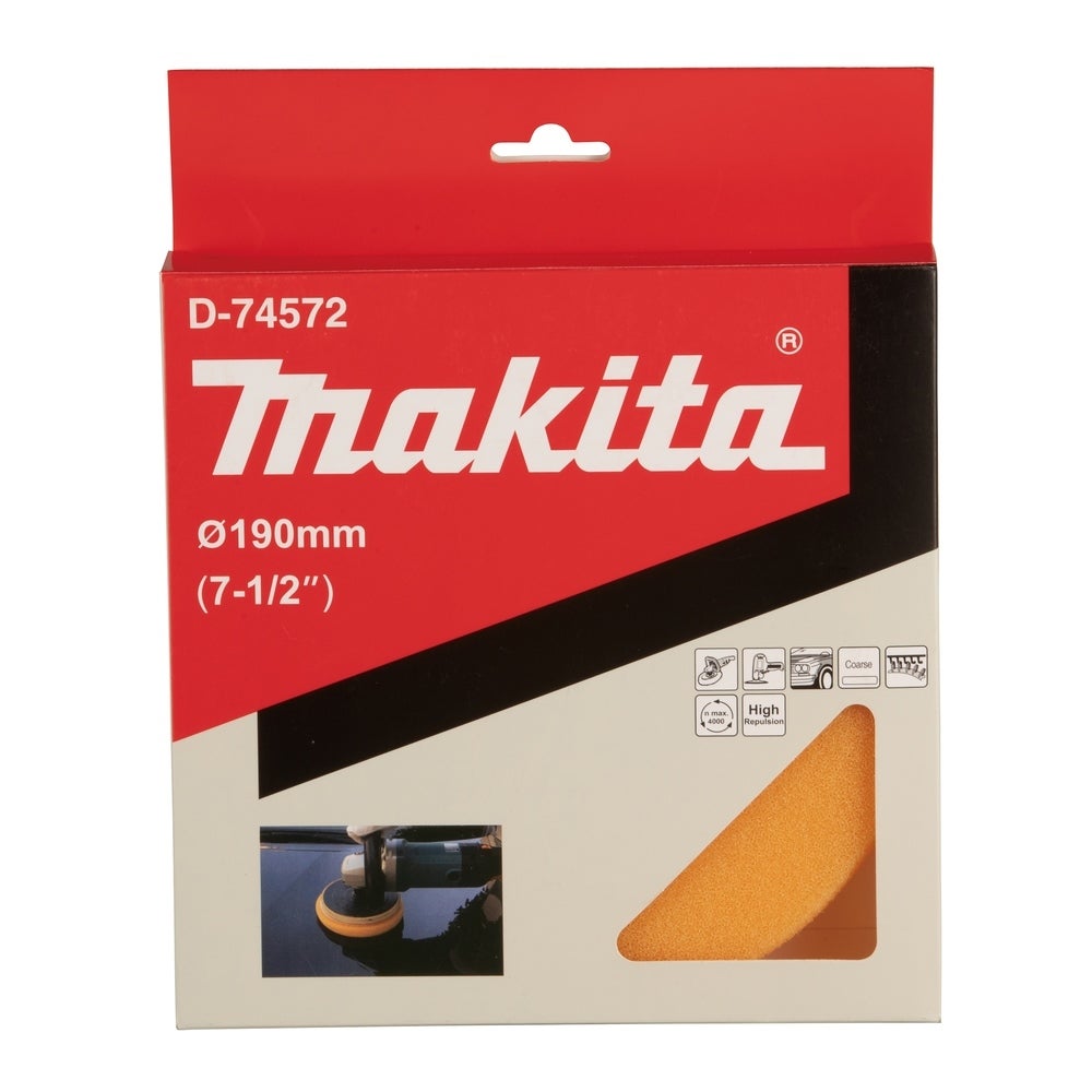 Makita Polierpad Schaumstoff, orange, 190 mm #D-74572