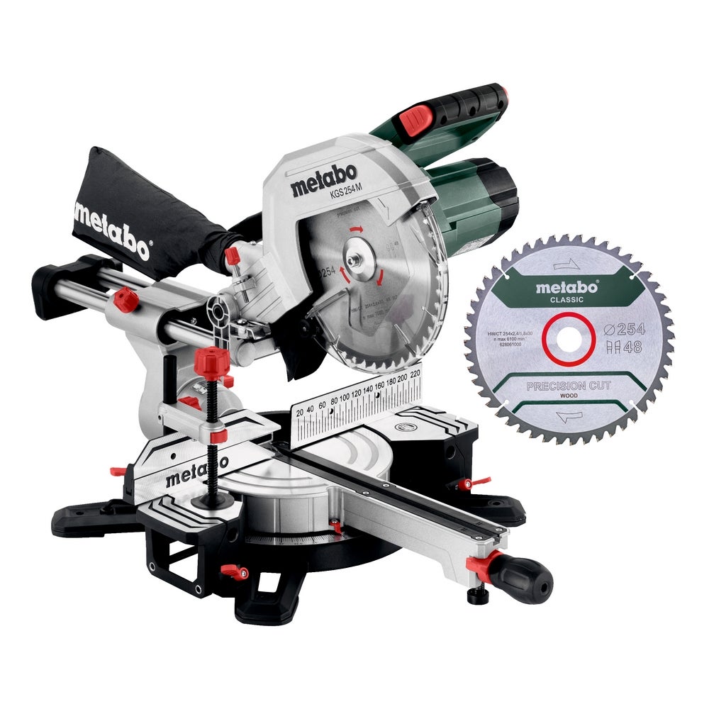 Metabo Kappsäge KGS 254 M Set #613254900 mit 2. Hartmetall-Sägeblatt