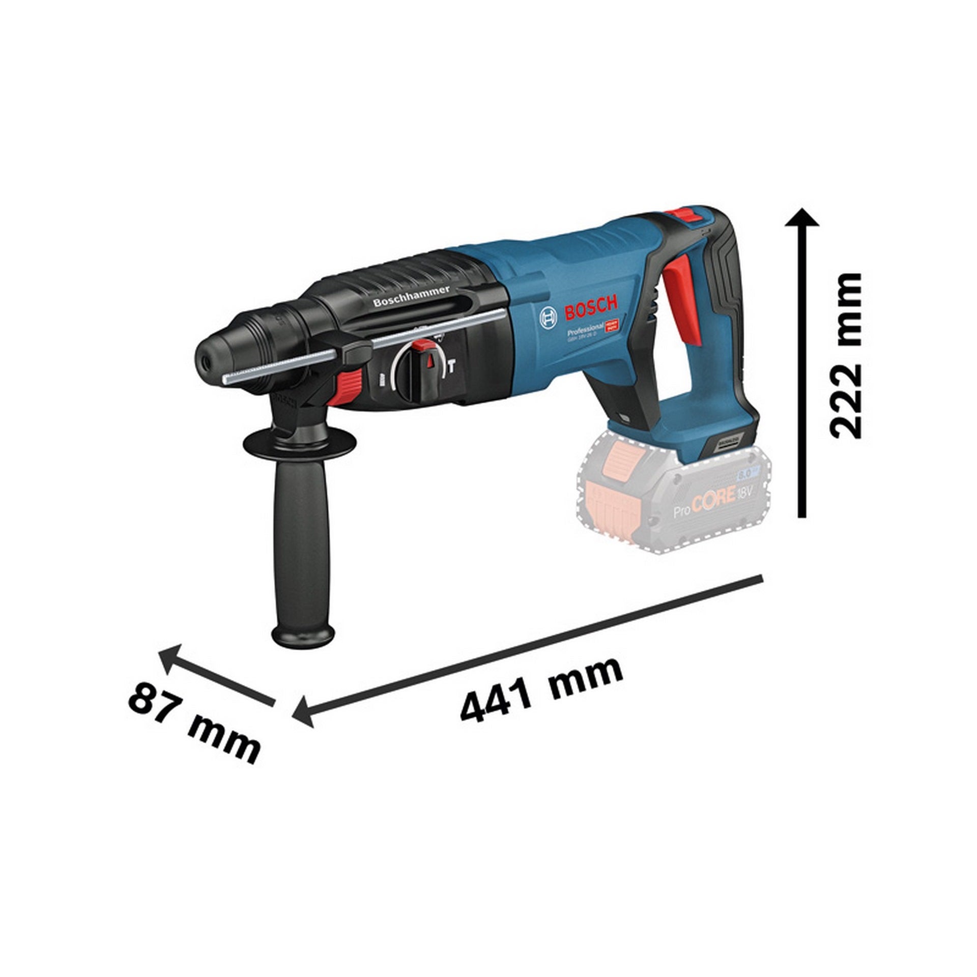 Bosch Akku-Bohrhammer mit SDS plus GBH 18V-26 D im Handwerkerkoffer #0611916000