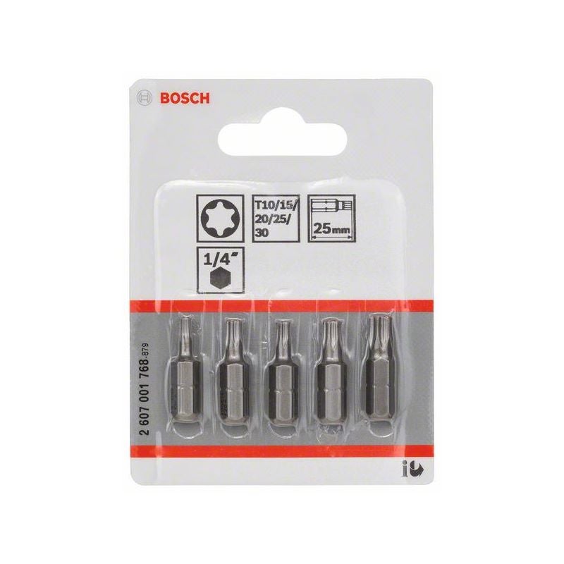 Bosch Schrauberbit-Set, Extra Hard, 5-tlg., T 10/15/20/25/30/25 mm #2607001768