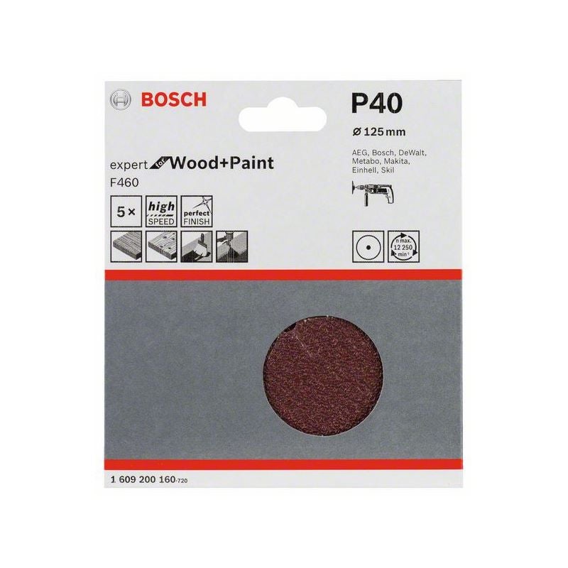 Bosch PRO F460 Schleifblatt, 125 mm, G40 #1609200160