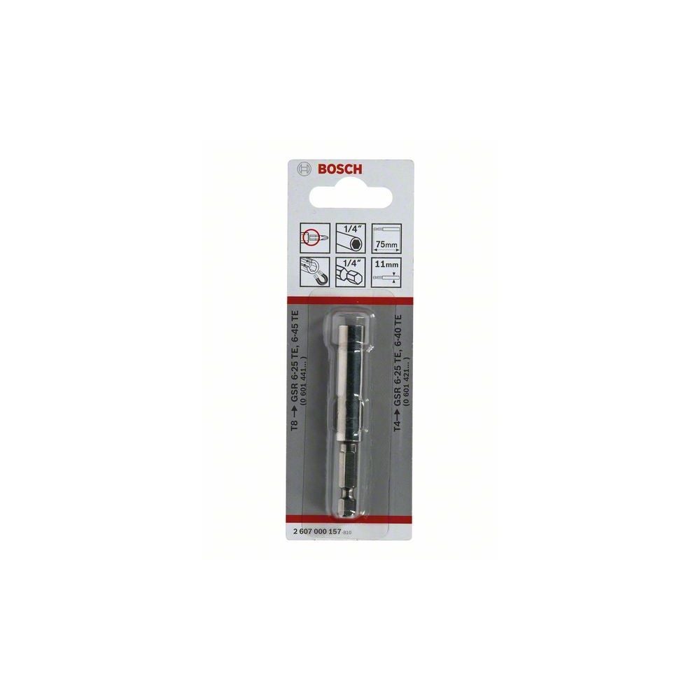 Bosch Universalhalter, 1/4-Zoll, 75mm, 11mm, (in Verbindung mit Tiefenanschlag T8/T4) #2607000157