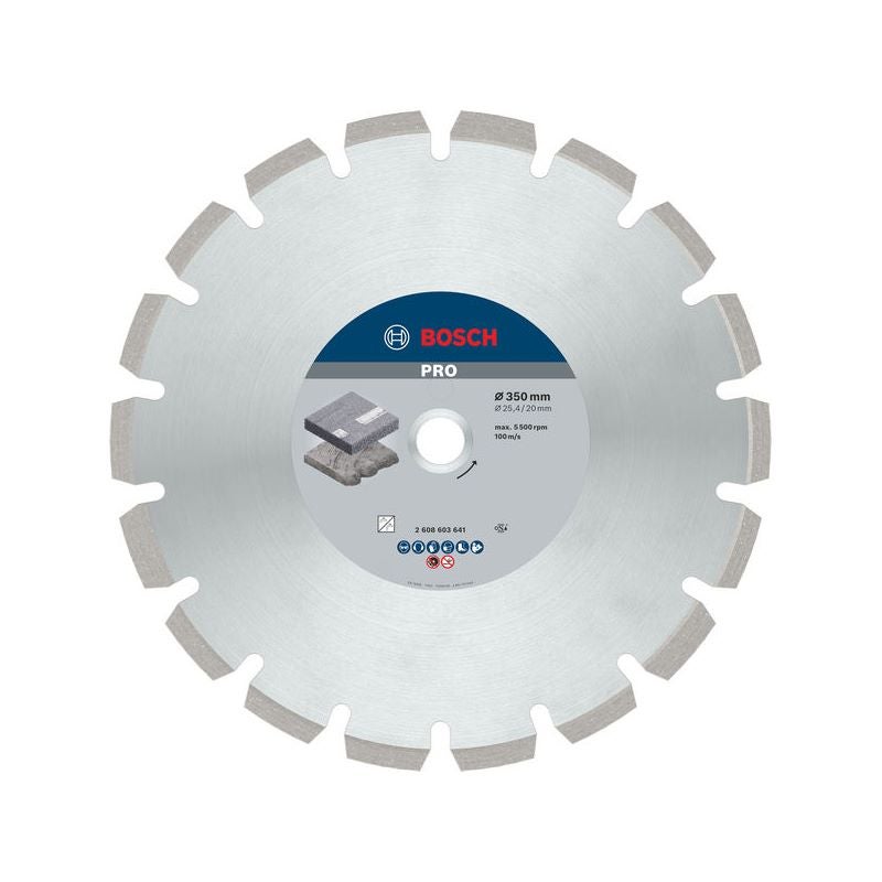 Bosch PRO Asphalt Diamanttrennscheibe, 350 x 20/25,4 mm #2608603641