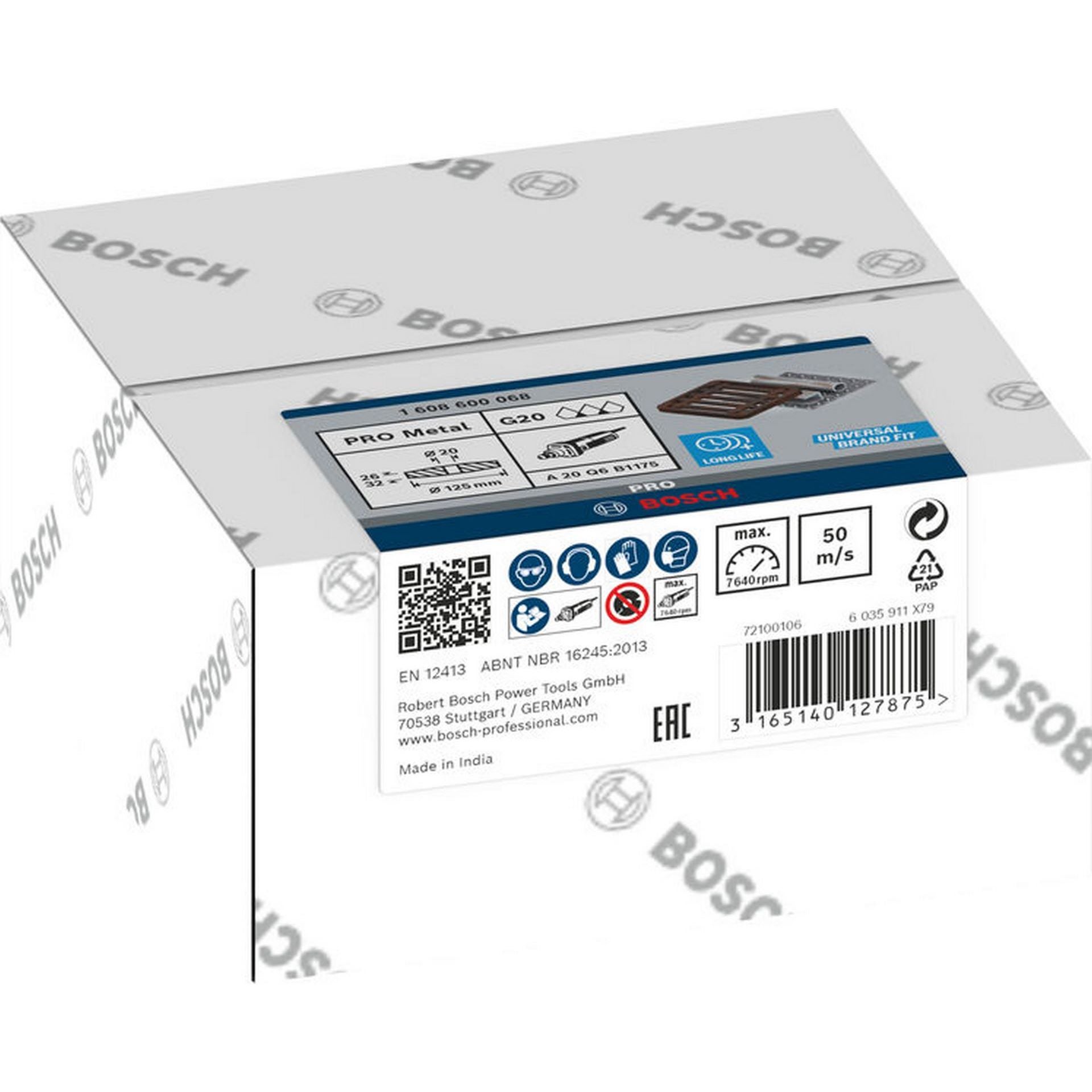Bosch PRO Metal Schleifscheibe, 125 x 26 x 20 mm, K20 #1608600068
