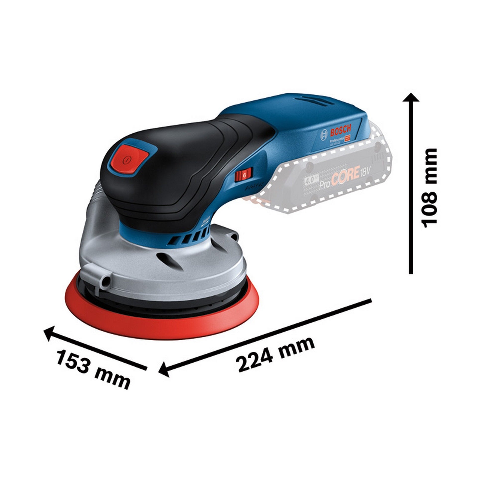 Bosch Akku-Exzenterschleifer GEX 18V-125 in L-BOXX #0601372200