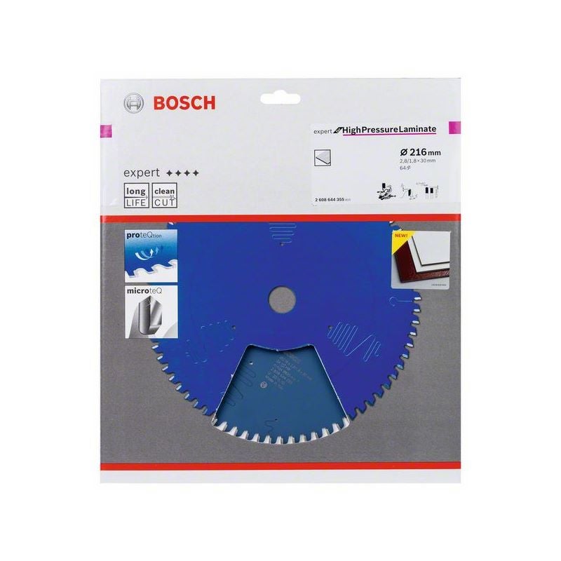 Bosch EXPERT High Pressure Laminate Kreissägeblatt, 216x2,8/1,8x30 mm, Z64 #2608644355