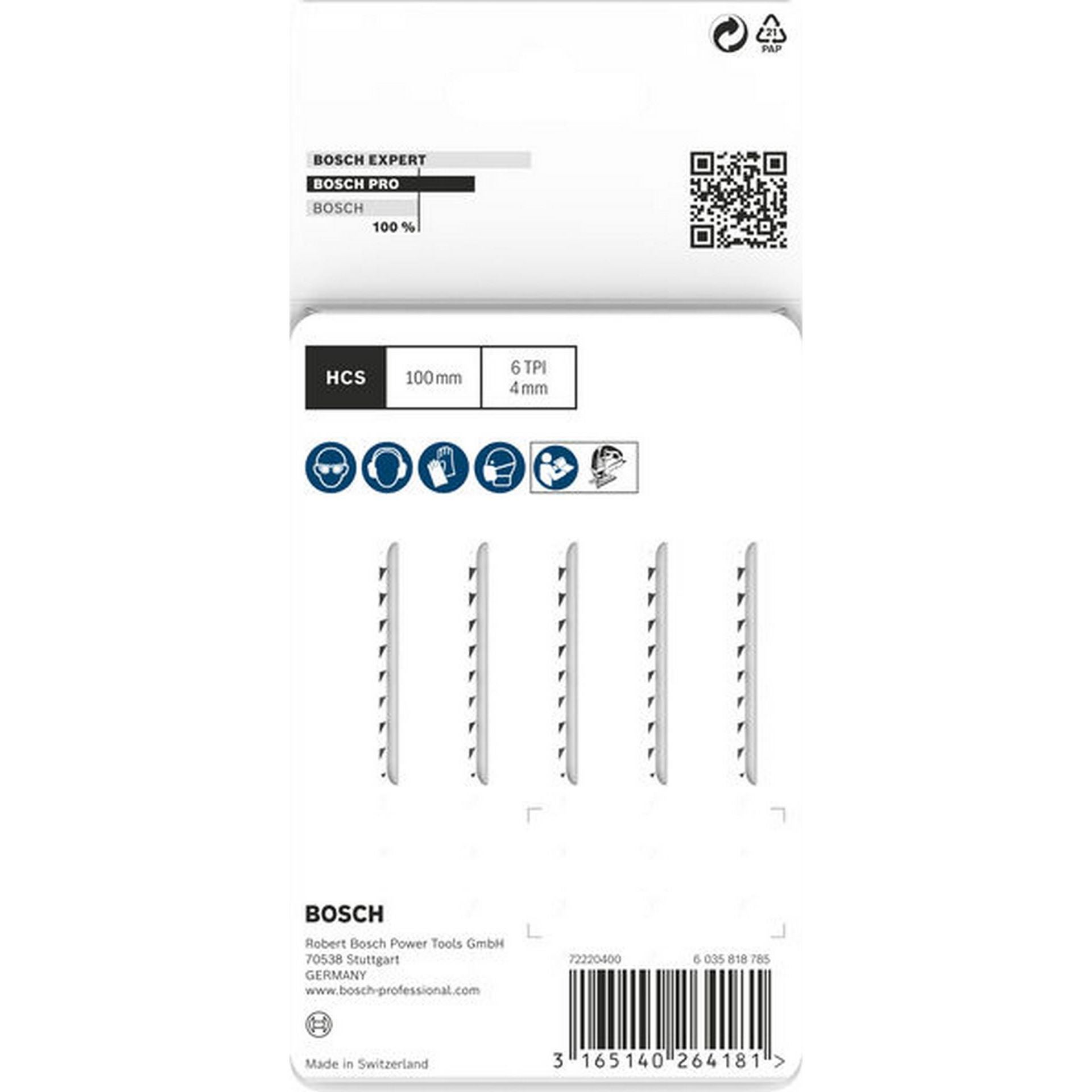 Bosch PRO Wood precise T144DP Stichsägeblatt, 100 mm, 5-tlg. #2608633A35