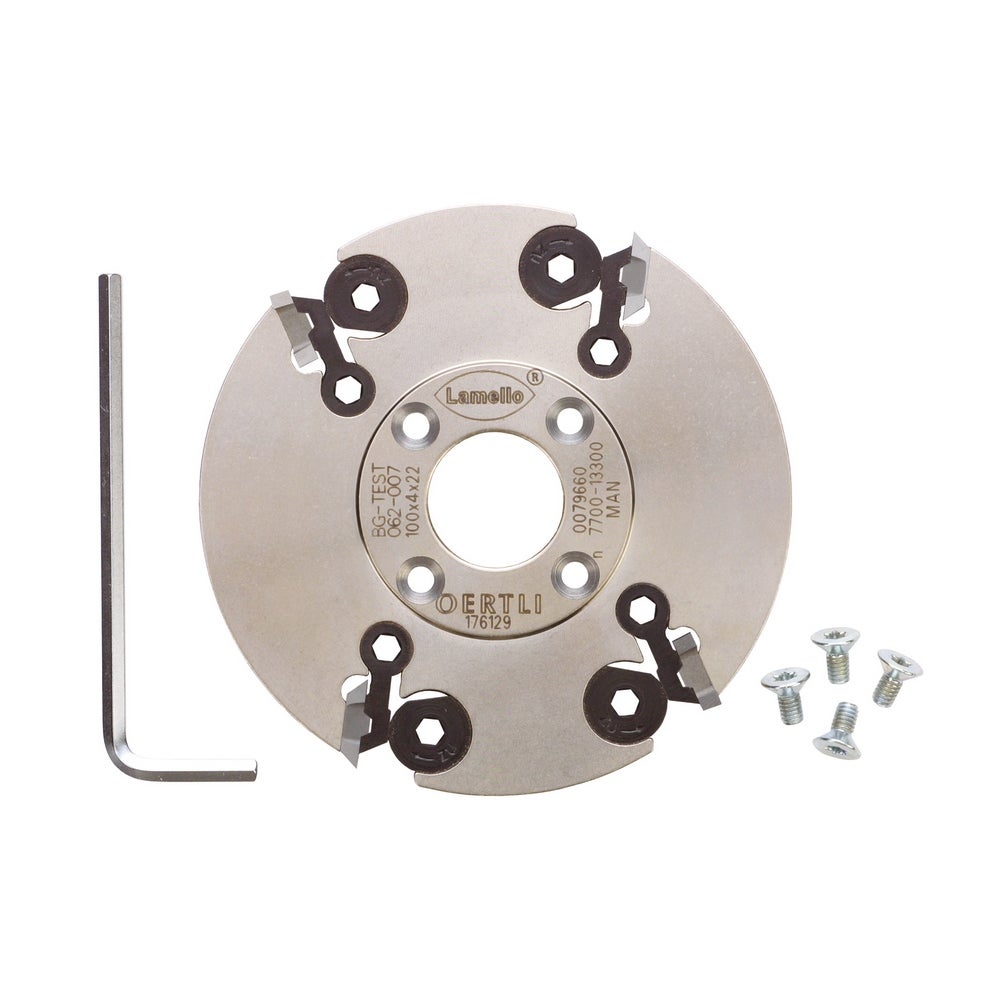 Lamello Wendenschneidenfräser, für Nutfräsmaschine, HW, Ø100x4xØ22 mm, Z4, NL 4 #132001